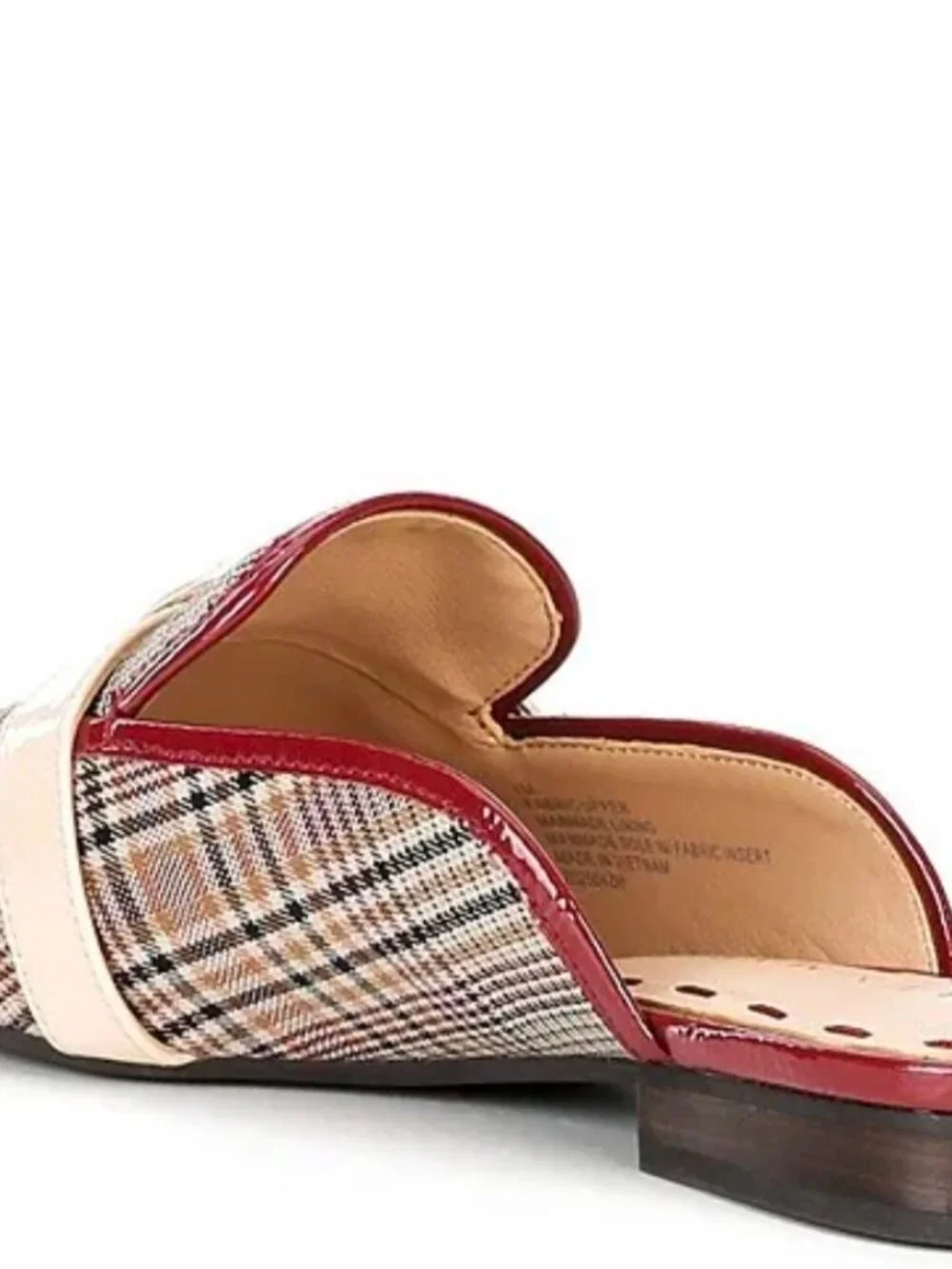 Alex Marie Karen Plaid Print Buckle Hardware Strap Mules Preppy Office Size 10 - Picture 4 of 13